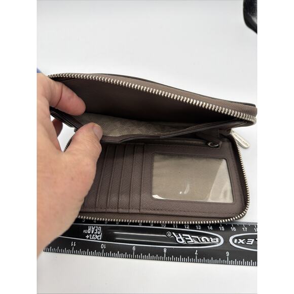 Michael Kors Jet Set Travel Wallet, Large Leather Continental- Brown Chocolate - Picture 8 of 10